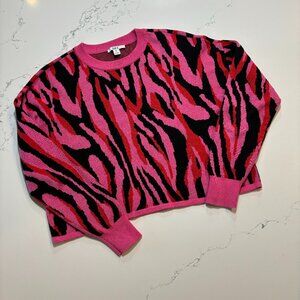 BAR III Crop Sweater - Zebra Print XS